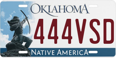 OK license plate 444VSD