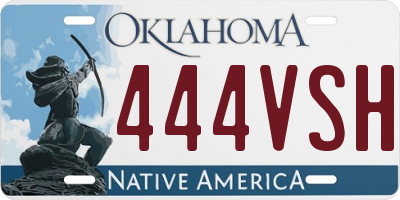 OK license plate 444VSH