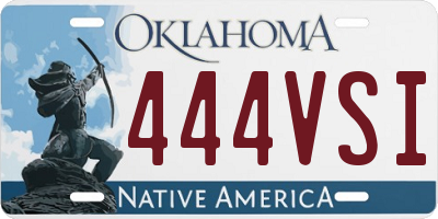 OK license plate 444VSI