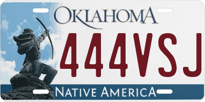OK license plate 444VSJ