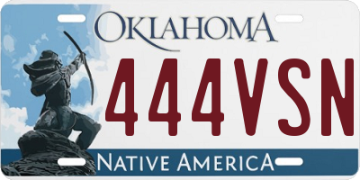 OK license plate 444VSN