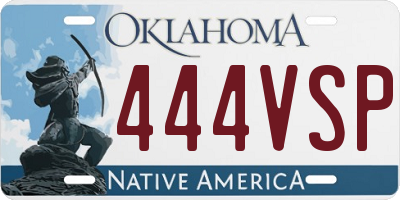 OK license plate 444VSP