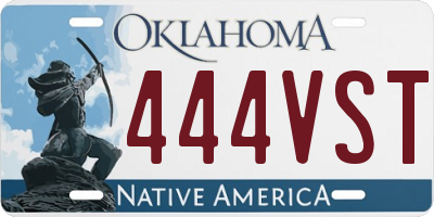 OK license plate 444VST