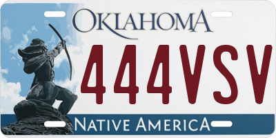 OK license plate 444VSV
