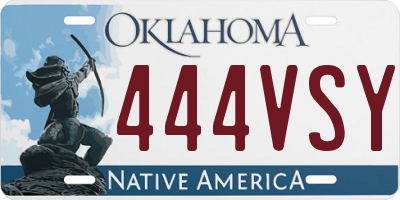 OK license plate 444VSY