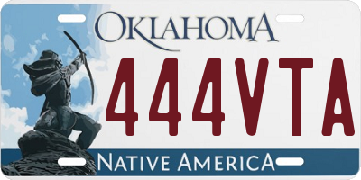 OK license plate 444VTA