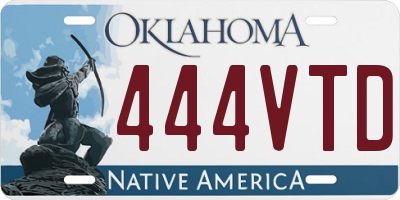 OK license plate 444VTD