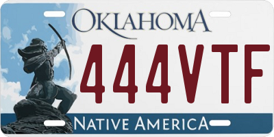 OK license plate 444VTF