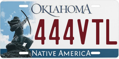 OK license plate 444VTL