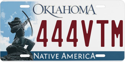 OK license plate 444VTM