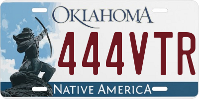 OK license plate 444VTR