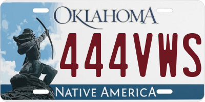 OK license plate 444VWS