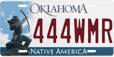 OK license plate 444WMR