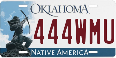OK license plate 444WMU