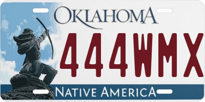 OK license plate 444WMX