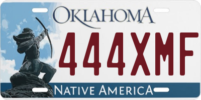 OK license plate 444XMF