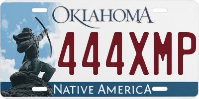 OK license plate 444XMP