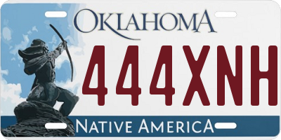 OK license plate 444XNH