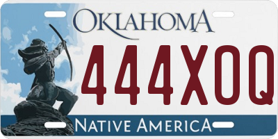 OK license plate 444XOQ