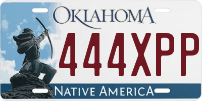 OK license plate 444XPP