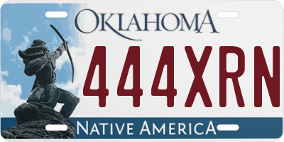 OK license plate 444XRN