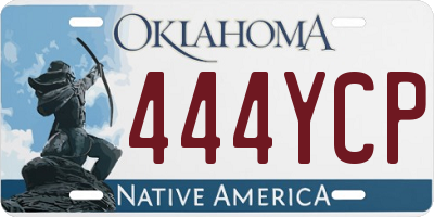 OK license plate 444YCP