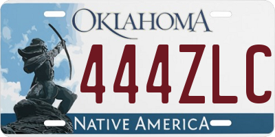 OK license plate 444ZLC