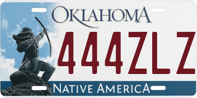 OK license plate 444ZLZ