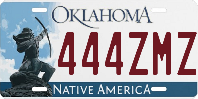 OK license plate 444ZMZ