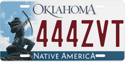 OK license plate 444ZVT