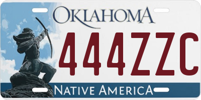 OK license plate 444ZZC