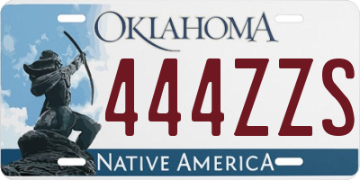 OK license plate 444ZZS