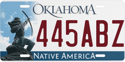 OK license plate 445ABZ
