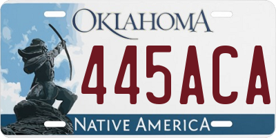 OK license plate 445ACA