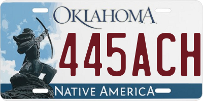 OK license plate 445ACH