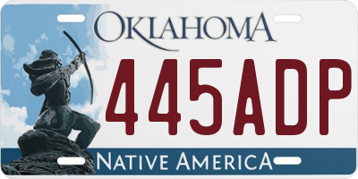 OK license plate 445ADP