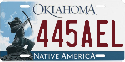 OK license plate 445AEL