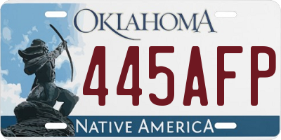 OK license plate 445AFP