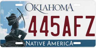 OK license plate 445AFZ