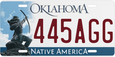 OK license plate 445AGG