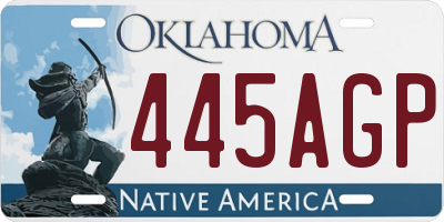OK license plate 445AGP