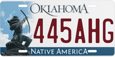 OK license plate 445AHG