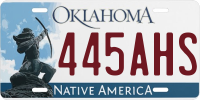 OK license plate 445AHS