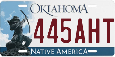 OK license plate 445AHT