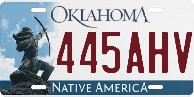 OK license plate 445AHV