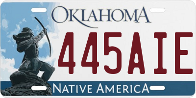 OK license plate 445AIE