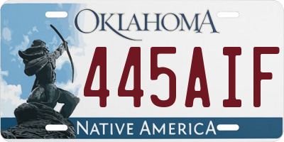 OK license plate 445AIF