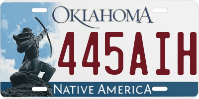 OK license plate 445AIH