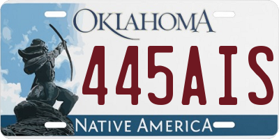 OK license plate 445AIS