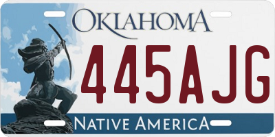OK license plate 445AJG